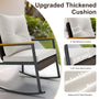 Sikaic 3 Piece Patio Set 3 Piece Patio Furniture Set with Thick Cushions and 2-Tier Glass Coffee Table White White / Rattan / Modern