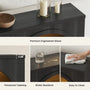 Sikaic 3-Piece Set 3-Piece Sikaic Arched Console Table and Nightstand Set Matte Black Matte Black / Engineered Wood / Modern