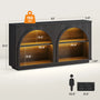 Sikaic 3-Piece Set 3-Piece Sikaic Arched Console Table and Nightstand Set Matte Black Matte Black / Engineered Wood / Modern