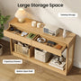 Sikaic 3-Piece Set Rattan Console Table and Corner Nightstand Set Natural Oak Natural / Engineered Wood / Modern