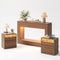 Sikaic 3-Piece Set Sikaic 3 Piece Furniture Set TV Stand 2 Nightstands Console Walnut Walnut / Engineered Wood / Modern