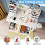 Sikaic Small White Writing Desk Makeup Dressing Table with Hutch and USB Ports