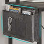 Sikaic L Shaped Reversible Gaming Desk With Power Outlets Keyboard Tray Grey
