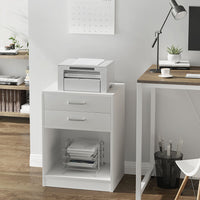 Sikaic 2Pcs Nightstand with Charging Station Drawers Bedside Table White