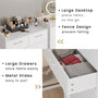 Sikaic Dressers 6 Drawers Dresser Wooden Vertical Large Capacity Storage Chest White