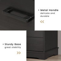 Sikaic Dressers 6 Drawers Dresser Wooden Vertical Large Capacity Storage Chest Black