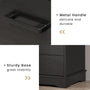 Sikaic Dressers 6 Drawers Dresser Wooden Vertical Large Capacity Storage Chest Black