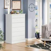 Sikaic Dressers 7 Drawers Dresser With Sturdy Base Storage Cabinet White