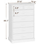 Sikaic Dressers 7 Drawers Dresser With Sturdy Base Storage Cabinet White