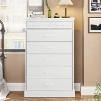 Sikaic Dressers 7 Drawers Dresser With Sturdy Base Storage Cabinet White