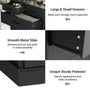Sikaic Dressers 7 Drawers Dresser With Sturdy Base Storage Cabinet Black