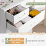 Sikaic Dressers 7 Drawers Dresser With Sturdy Base Storage Cabinet White