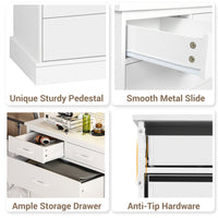Sikaic Dressers 7 Drawers Dresser With Sturdy Base Storage Cabinet White