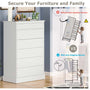 Sikaic Dressers 7 Drawers Dresser With Sturdy Base Storage Cabinet White