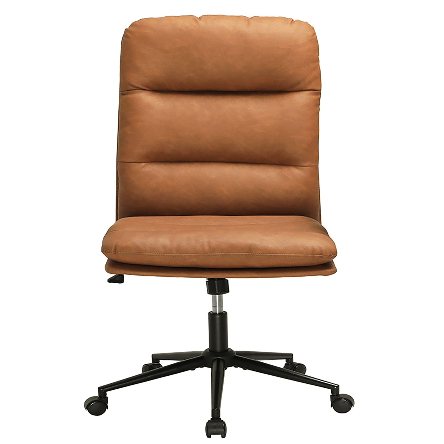 tobacco leather office chair Hubert Chair, Tan High Fashion Home This piece also offers you extreme comfort and support with its foam filled backrest as well as pocket spring built Crimson Red Leather Executive Office