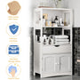 Sikaic Storage Cabinets & Lockers Multifunctional Storage Cabinet with Microwave Space Drawer White
