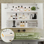 Sikaic Medicine Cabinet Lighted Double Doors Medicine Cabinet with Touch Switch Mirrors and Storage Adjustable Shelves White