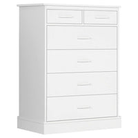 Sikaic Drawers Dresser 6 Drawers Dresser Wood Storage Clothes Organizer White