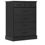 Sikaic Drawers Dresser 6 Drawers Dresser Wood Storage Clothes Organizer Black
