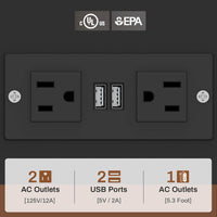 Sikaic Computer Desk 63 Inches L Shaped Corner Computer Desk with 5 Drawer Power Outlet Monitor Shelf Storage Cabinet Black