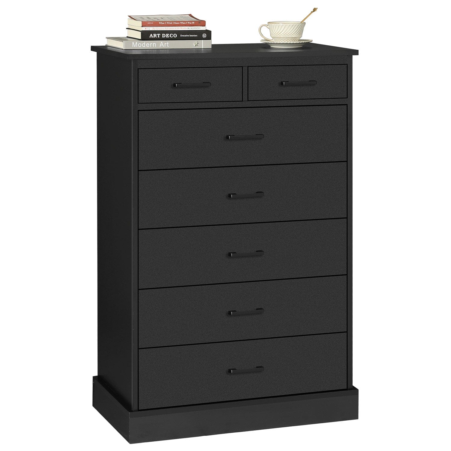 Sikaic 7 Drawer Tall Dresser, Vertical Storage Chest of Drawers for Bedroom, Modern Furniture, Black Sikaic 7 Drawer Tall Dresser, Vertical Storage Chest of Drawers for Bedroom, Modern Furniture, Black