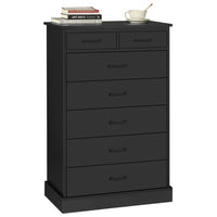 Sikaic Dressers 7 Drawers Dresser With Sturdy Base Storage Cabinet Black