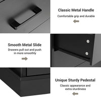 Sikaic Dressers 5 Drawers Dresser with Sturdy Base Storage Cabinet Black