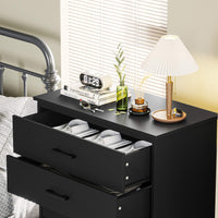 Sikaic Dressers 5 Drawers Dresser with Sturdy Base Storage Cabinet Black