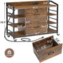 Sikaic File Cabinet 44 Inches File Cabinet with 2 Drawer Lock Power Strip Rustic Brown