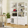 Sikaic Cabinets & Storage 64 Inches Freestanding Storage Cabinet with Shelves and Drawer Microwave Space Cupboard White