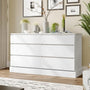 Sikaic Dressers 51.5 Inches Width 6 Drawers Dresser Large Capacity Clothing Storage Cabinet White