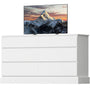 Sikaic Dressers 51.5 Inches Width 6 Drawers Dresser Large Capacity Clothing Storage Cabinet White