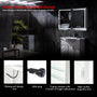 Sikaic Medicine Cabinets Wall Mounted Lighted Medicine Cabinet with Mirror Storage White