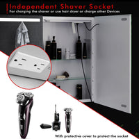 Sikaic Medicine Cabinets Wall Mounted Lighted Medicine Cabinet with Mirror Storage White