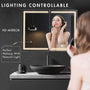 Sikaic Medicine Cabinets Wall Mounted Lighted Medicine Cabinet with Mirror Storage White