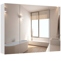 Sikaic Medicine Cabinets Medicine Cabinets with Mirror Wall Cabinet 3-Adjustable Shelves Storage White