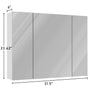 Sikaic Medicine Cabinets Medicine Cabinets with Mirror Wall Cabinet 3-Adjustable Shelves Storage White