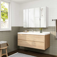 Sikaic Medicine Cabinets Medicine Cabinets with Mirror Wall Cabinet 3-Adjustable Shelves Storage White