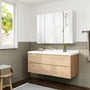 Sikaic Medicine Cabinets Medicine Cabinets with Mirror Wall Cabinet 3-Adjustable Shelves Storage White