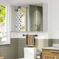 Sikaic Medicine Cabinets Medicine Cabinets with Mirror Wall Cabinet 3-Adjustable Shelves Storage White