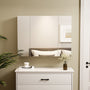 Sikaic Medicine Cabinets Medicine Cabinets with Mirror Wall Cabinet 3-Adjustable Shelves Storage White