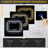 Sikaic Medicine Cabinets 3 Doors Wall Mounted Vanity Medicine Cabinet Mirror with Storage Shelves and 2 Outlets White