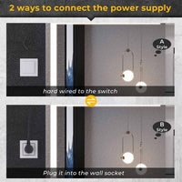 Sikaic Medicine Cabinets 3 Doors Wall Mounted Vanity Medicine Cabinet Mirror with Storage Shelves and 2 Outlets White