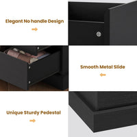 Sikaic Dressers 8 Drawers Long Double Dresser with Storage Organizer Black