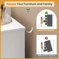 Sikaic Dressers 8 Drawers Long Double Dresser with Storage Organizer Black