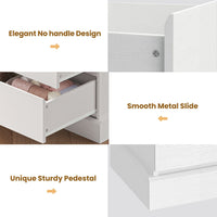 Sikaic Dressers 8 Drawers Long Double Dresser with Storage Organizer White