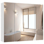 Sikaic Medicine Cabinets Medicine Cabinet with 3 Doors Mirror 3-Adjustable Shelves Storage Organizer White