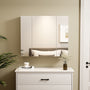 Sikaic Medicine Cabinets Medicine Cabinet with 3 Doors Mirror 3-Adjustable Shelves Storage Organizer White