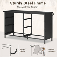 Sikaic Dressers 6 Drawers Dresser with Heavy Sturdy Steel Frame Black