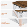 Sikaic Coffee Table 31.5" Lift Top Coffee Table with Storage Square Table Living Room Large Hidden Storage Compartment and Adjustable Shelves White